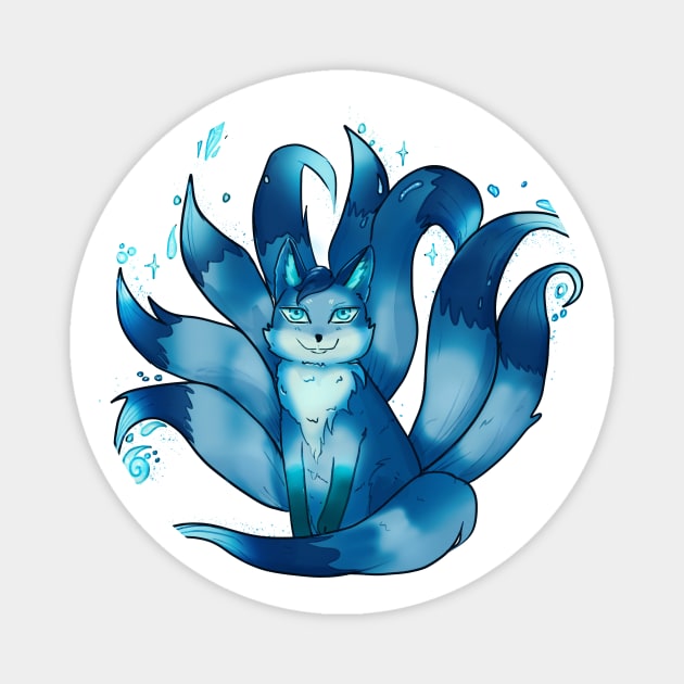 Ocean kitsune Magnet by Angeldrawzs